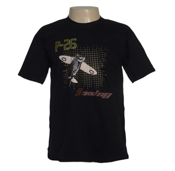 CAMISETA AVIÃO BOEING P26 PRETA