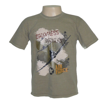 CAMISETA AVIÃO DAUNTLESS DOUGLAS BEGE